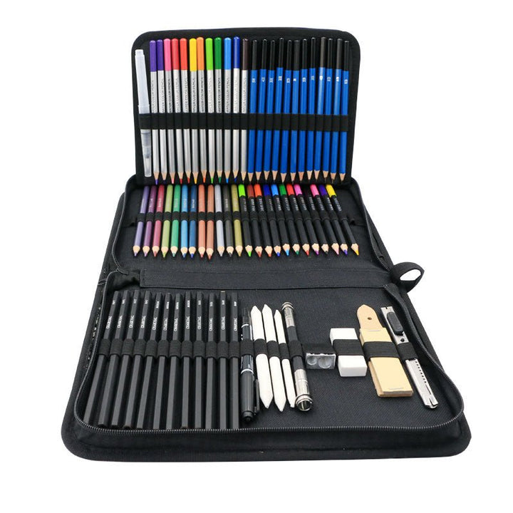 71 Piece Sketch and Drawing Art Kit Professional - Polendo Design 71 piece sketch and drawing art kit