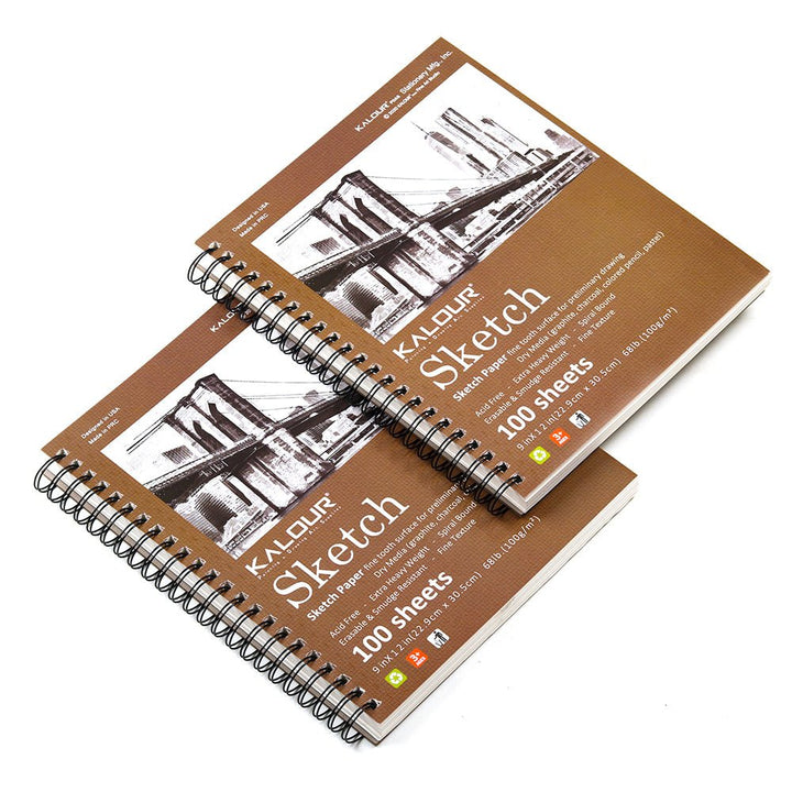 9x12 Mixed Media Sketch Paper Pad – 100 GSM, Rough Texture - Polendo Design
