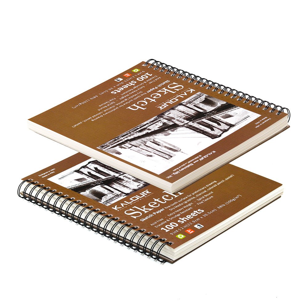 9x12 Mixed Media Sketch Paper Pad – 100 GSM, Rough Texture - Polendo Design