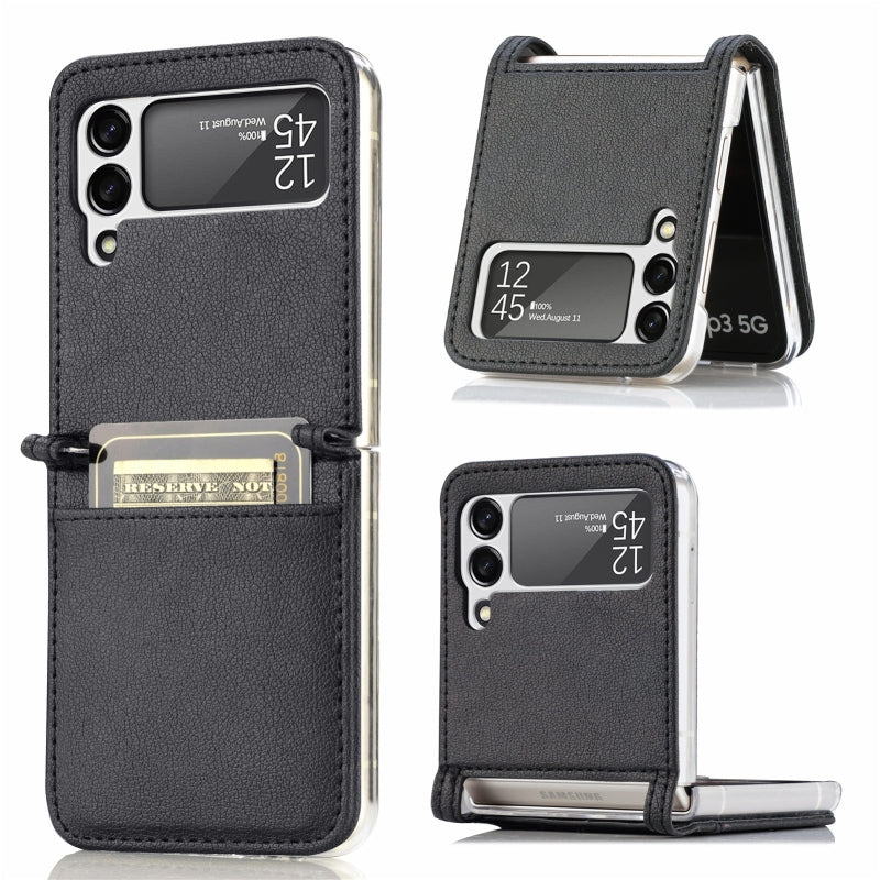 Folding Leather Shockproof Phone Case for Samsung Galaxy Z Flip3 - Polendo Design