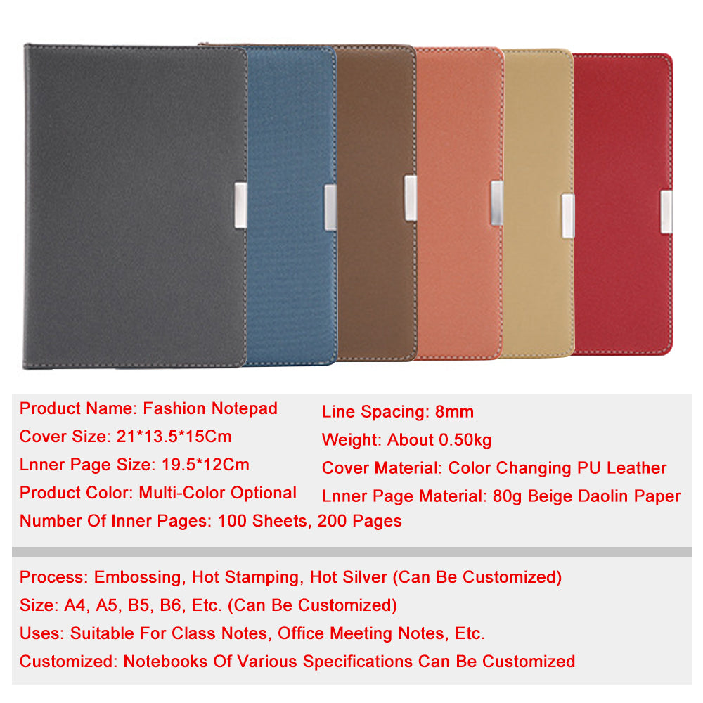 AI-MICH Custom PU Leather Notebook – Blank Logo Wholesale Journals