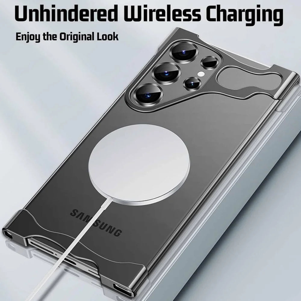Metal Frameless Phone Case for Samsung S24 Ultra Shockproof - Polendo Design