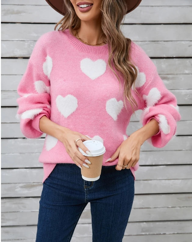 Women Valentine's Heart Sweater