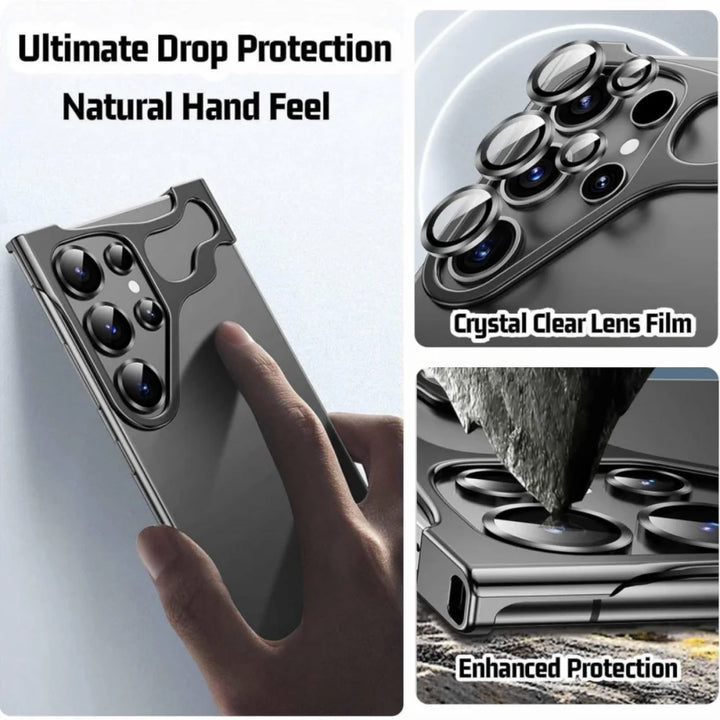 Metal Frameless Phone Case for Samsung S24 Ultra Shockproof - Polendo Design