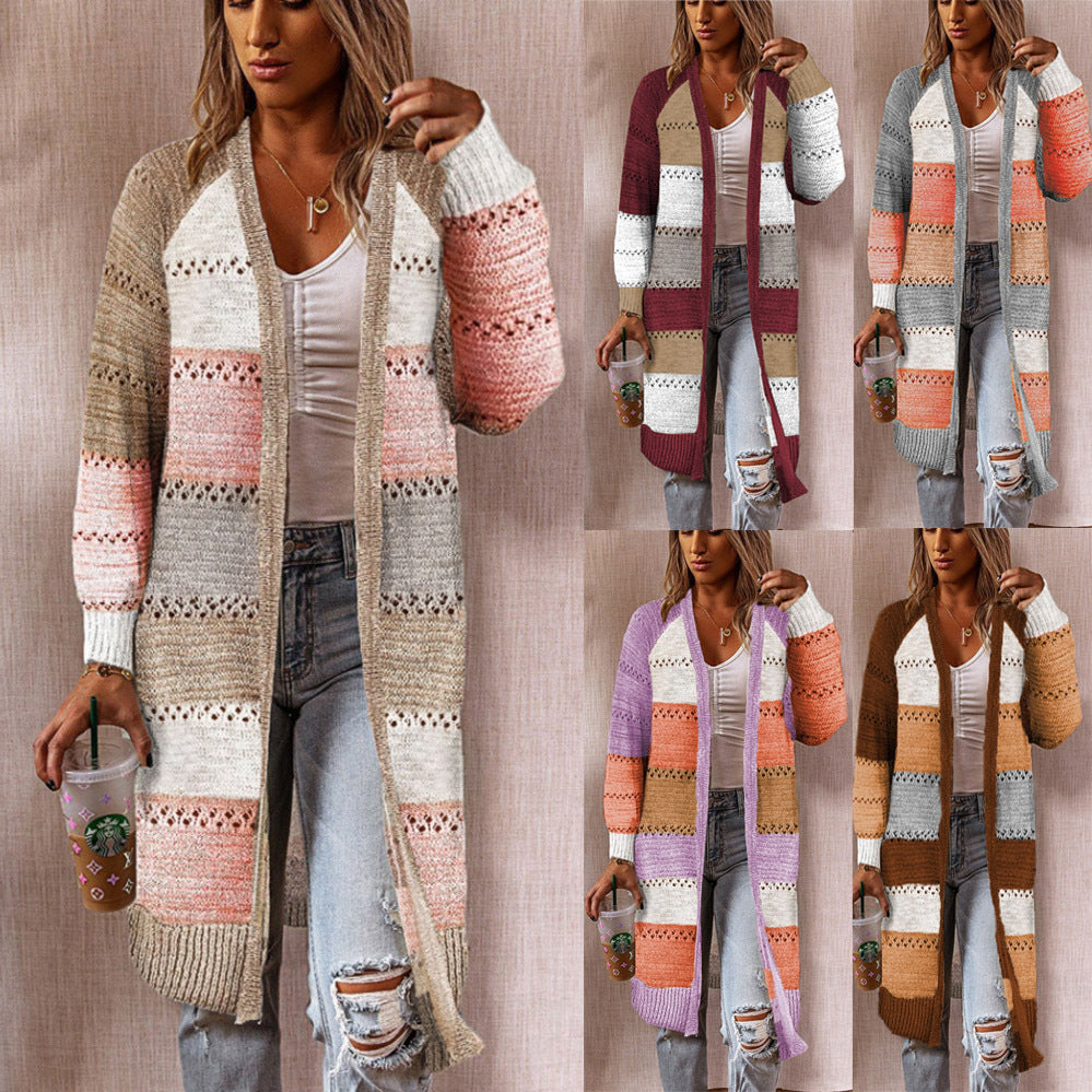 Cozy Women's Knitwear - Long Sweater Cardigan