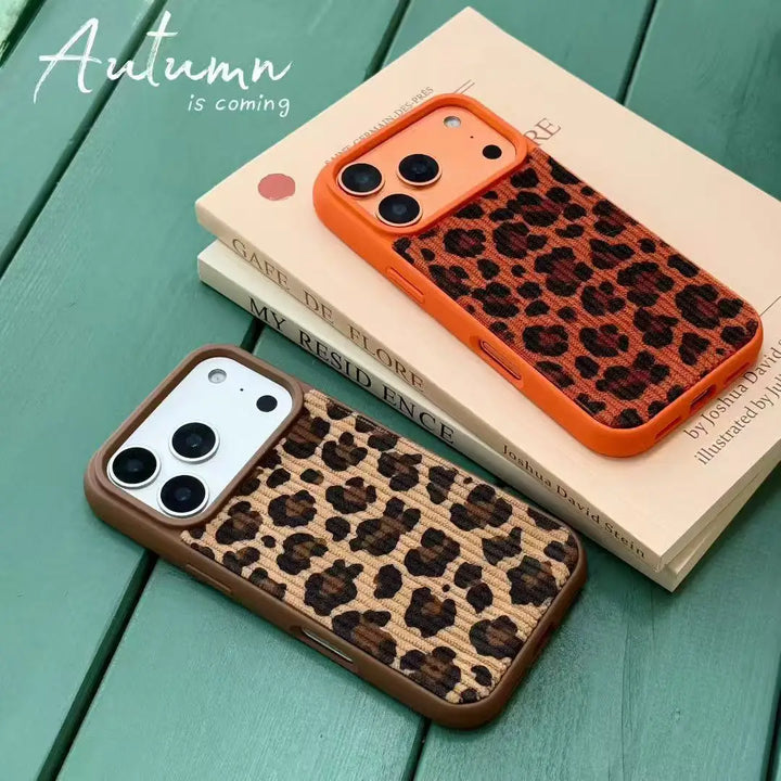 Brown Leopard Print iPhone Case - Polendo Design