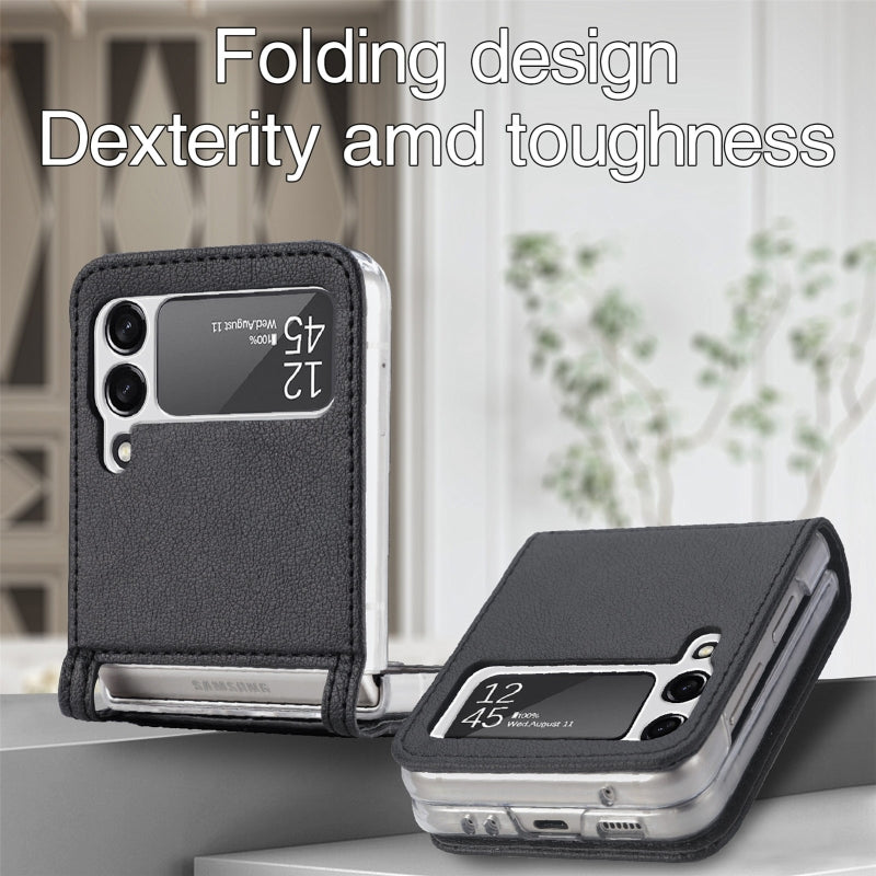 Folding Leather Shockproof Phone Case for Samsung Galaxy Z Flip3 - Polendo Design