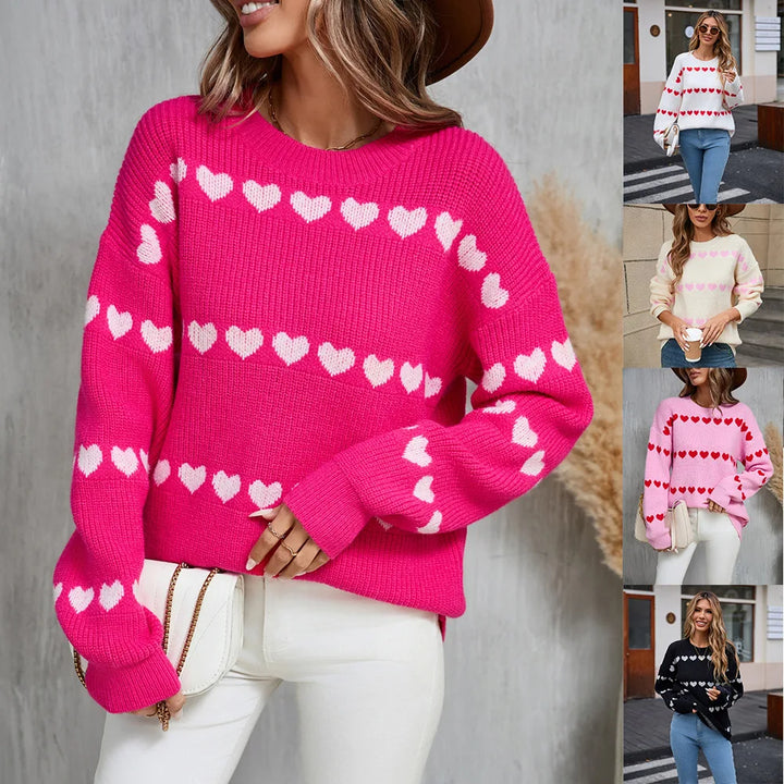 Women Valentine's Heart Sweater