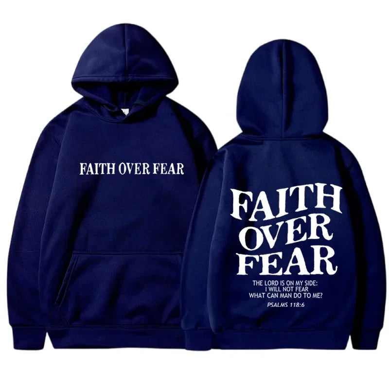 "FAITH OVER FEAR"  Men's Tops Hoodie