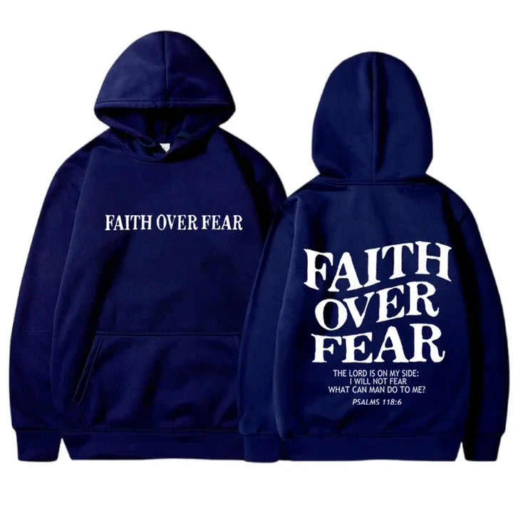 "FAITH OVER FEAR"  Men's Tops Hoodie