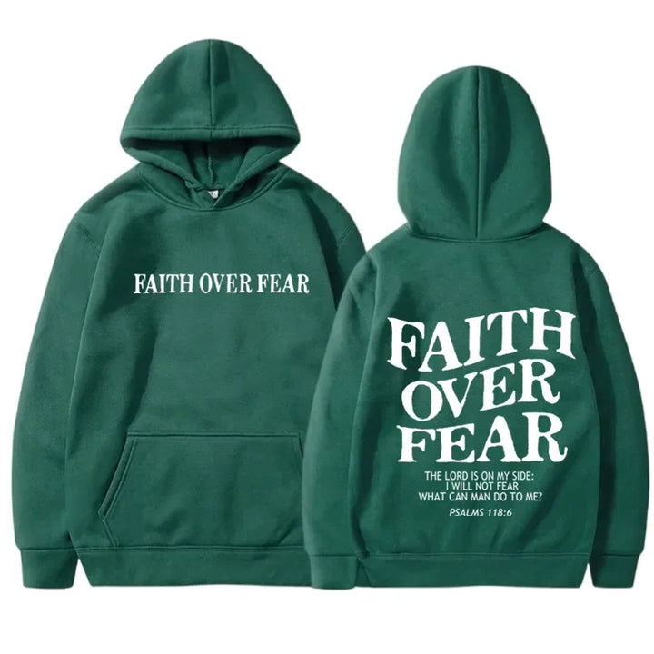 "FAITH OVER FEAR"  Men's Tops Hoodie