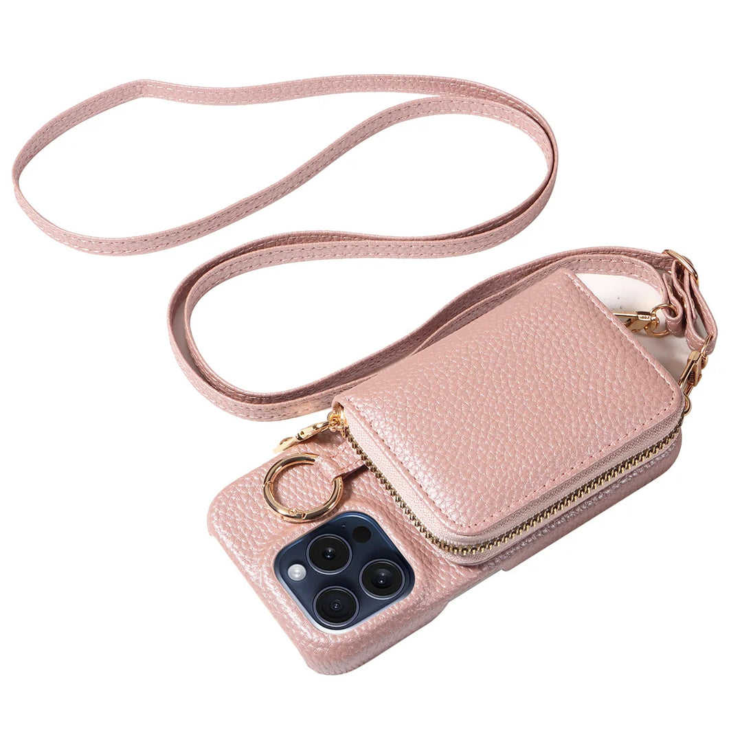 Leather Crossbody Wallet Phone Case for iPhone - Polendo Design