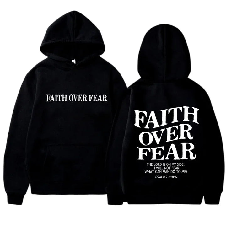 "FAITH OVER FEAR"  Men's Tops Hoodie