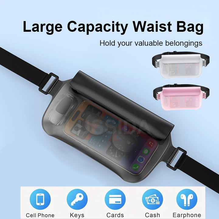 Cycling Waterproof Phone Waist Pouch Touchscreen Belt Bag - Polendo Design