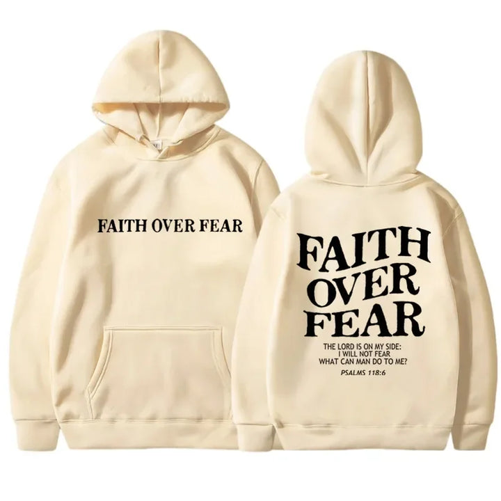 "FAITH OVER FEAR"  Men's Tops Hoodie