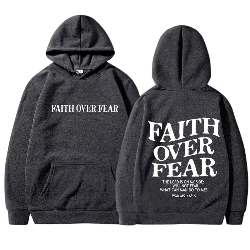 "FAITH OVER FEAR"  Men's Tops Hoodie