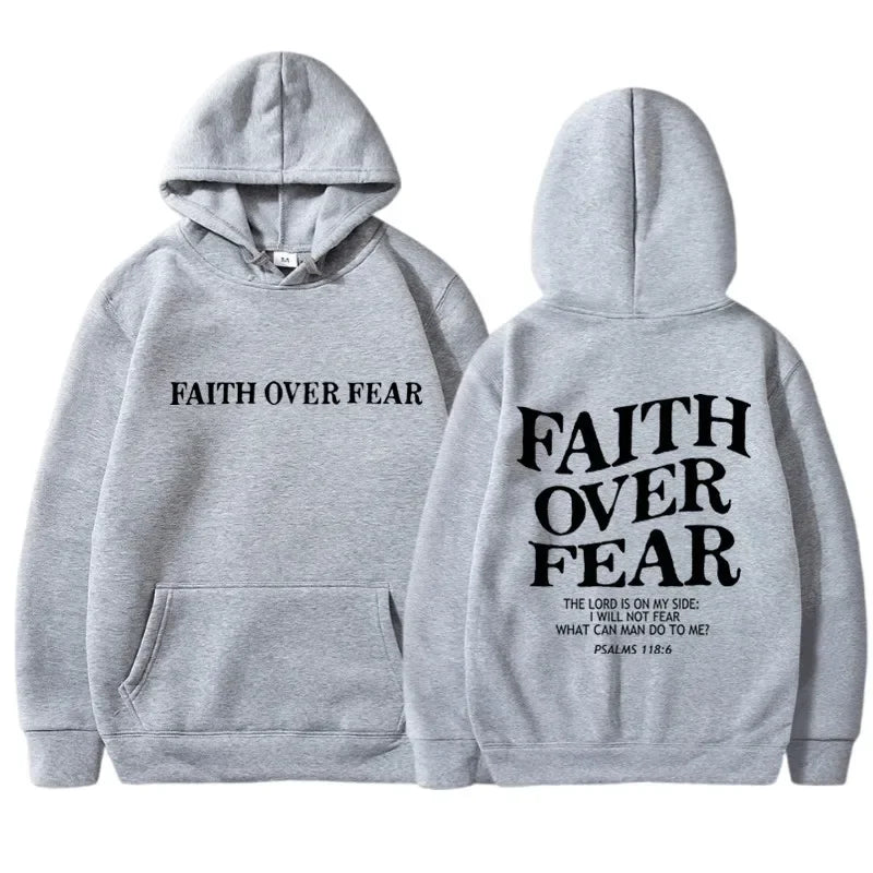 "FAITH OVER FEAR"  Men's Tops Hoodie