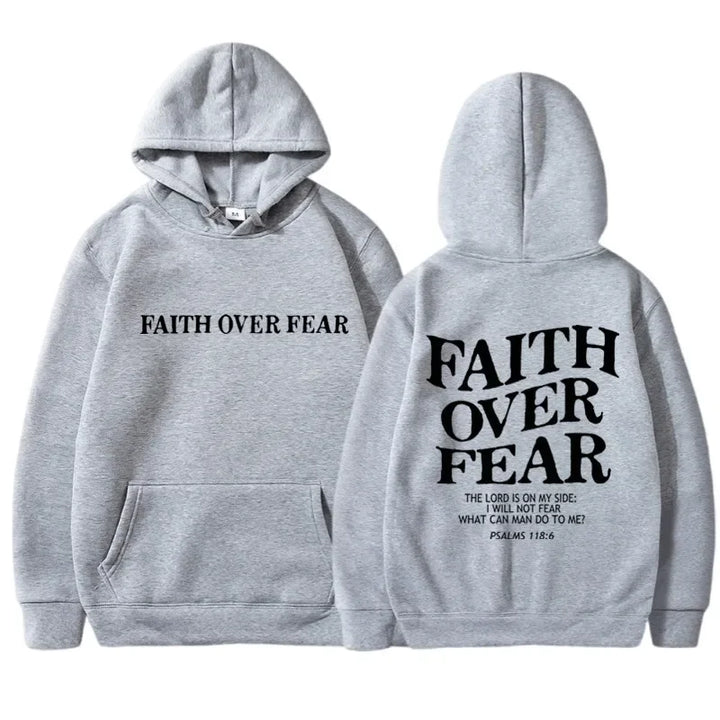 "FAITH OVER FEAR"  Men's Tops Hoodie