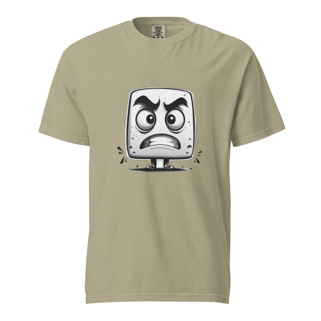 "Angry-Little-Block" garment-dyed heavyweight t-shirt - Polendo Design