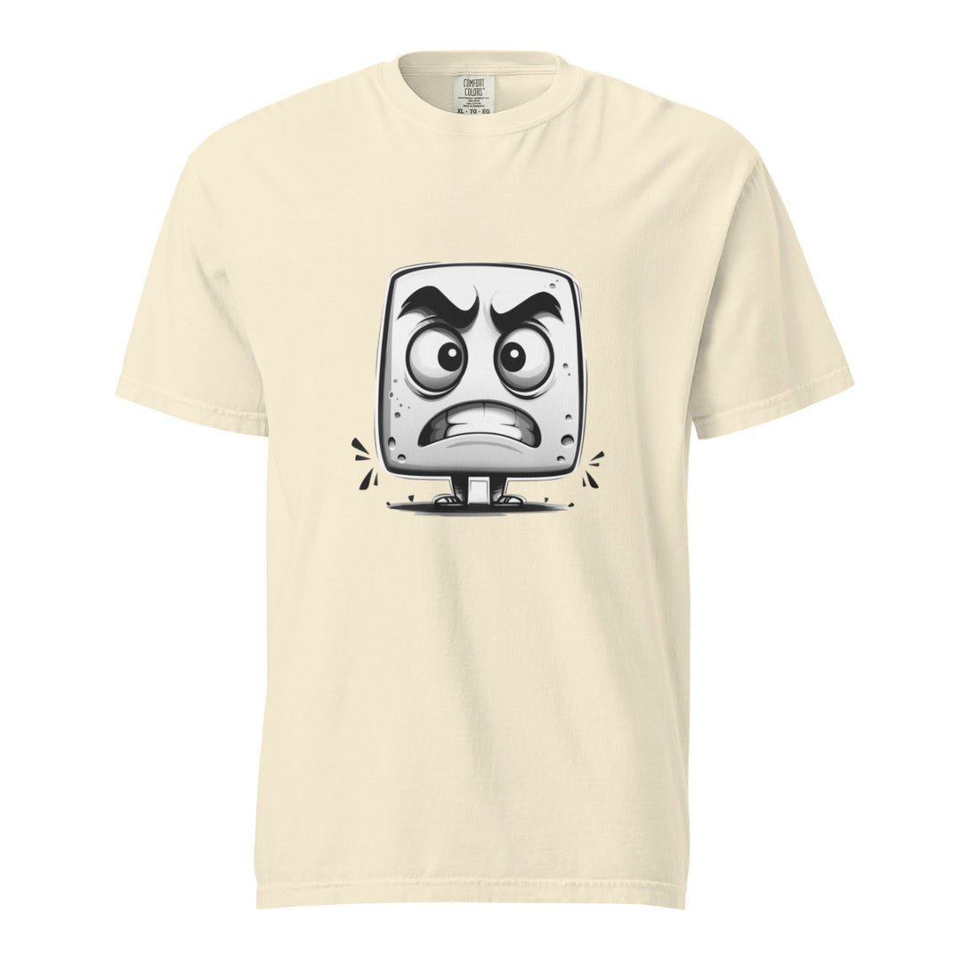 "Angry-Little-Block" garment-dyed heavyweight t-shirt - Polendo Design