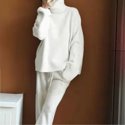 Cashmere Sweater Women High Neck Pullover - Polendo Design