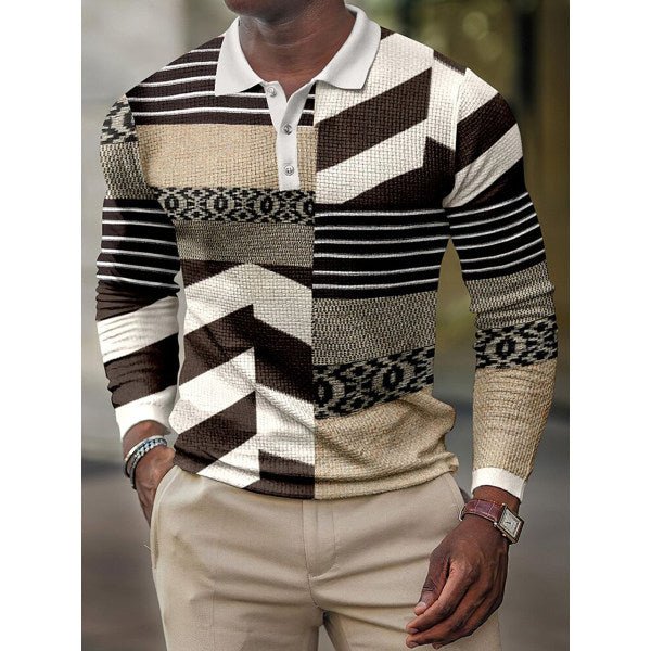 Casual Men's Polo Style Sweater Top - Polendo Design
