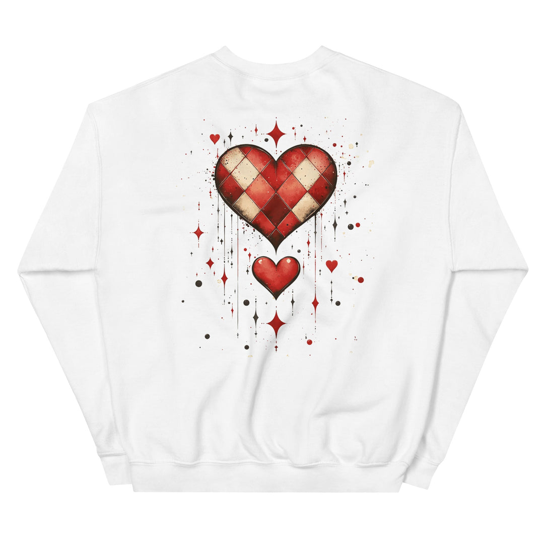 Checkered Heartfelt Unisex Sweatshirt - Polendo Design