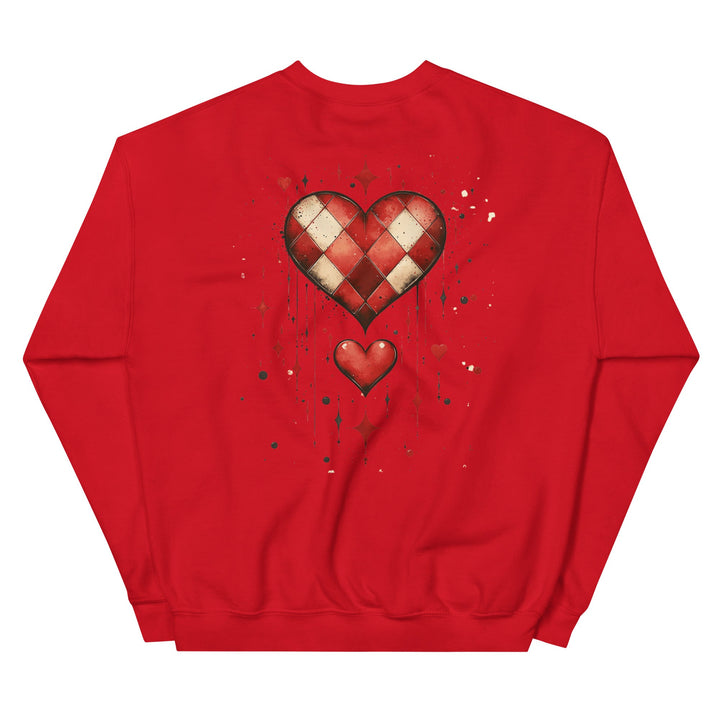 Checkered Heartfelt Unisex Sweatshirt - Polendo Design