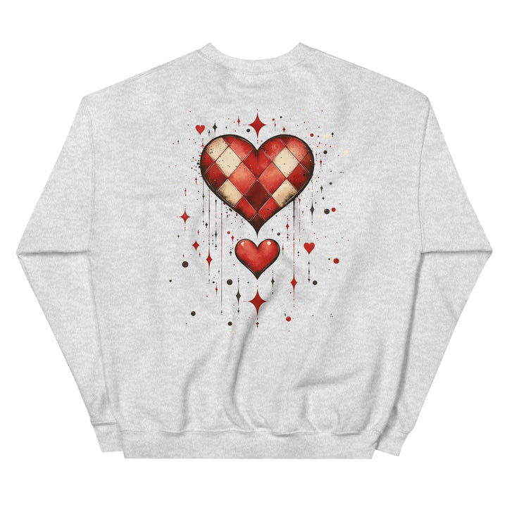 Checkered Heartfelt Unisex Sweatshirt - Polendo Design