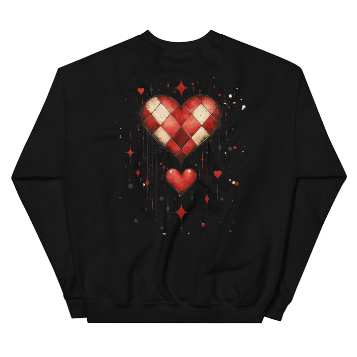 Checkered Heartfelt Unisex Sweatshirt - Polendo Design