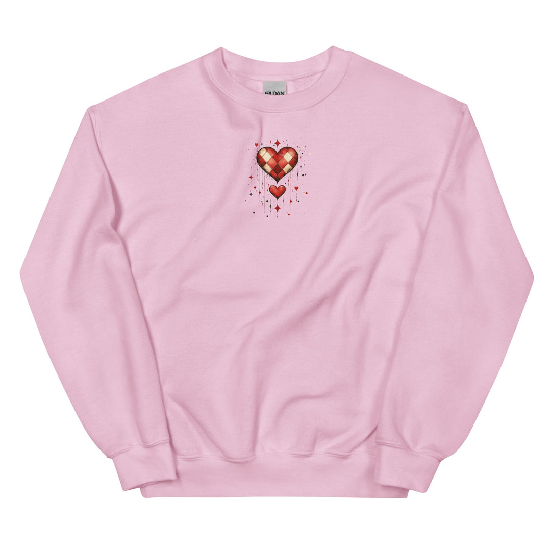 Checkered Heartfelt Unisex Sweatshirt - Polendo Design