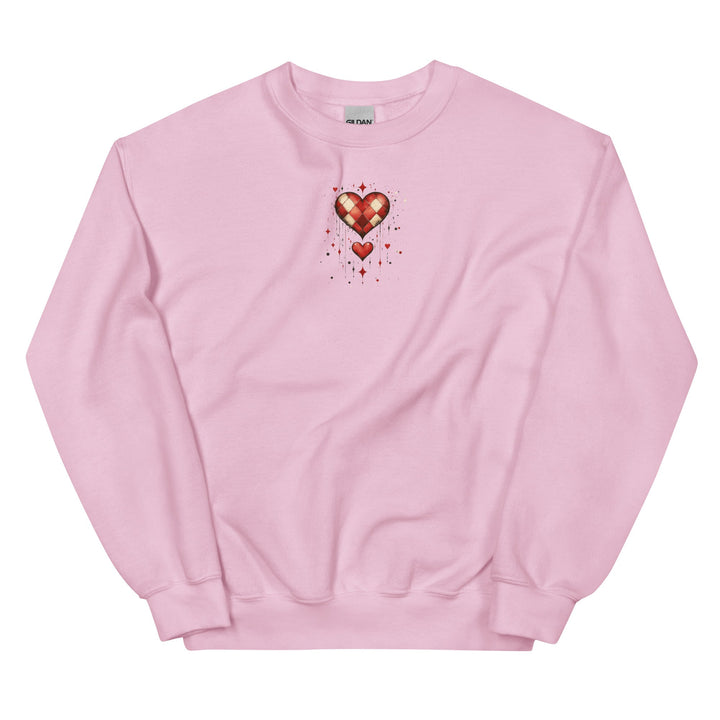 Checkered Heartfelt Unisex Sweatshirt - Polendo Design