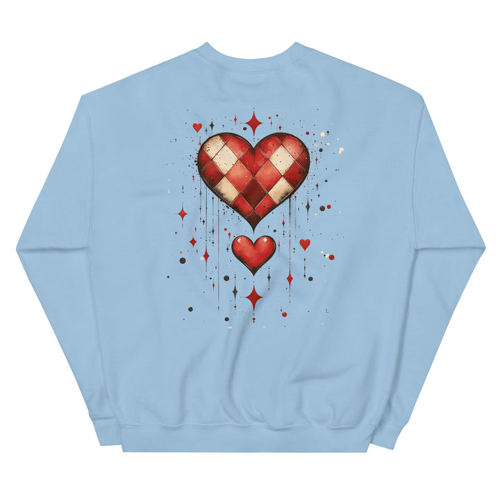 Checkered Heartfelt Unisex Sweatshirt - Polendo Design