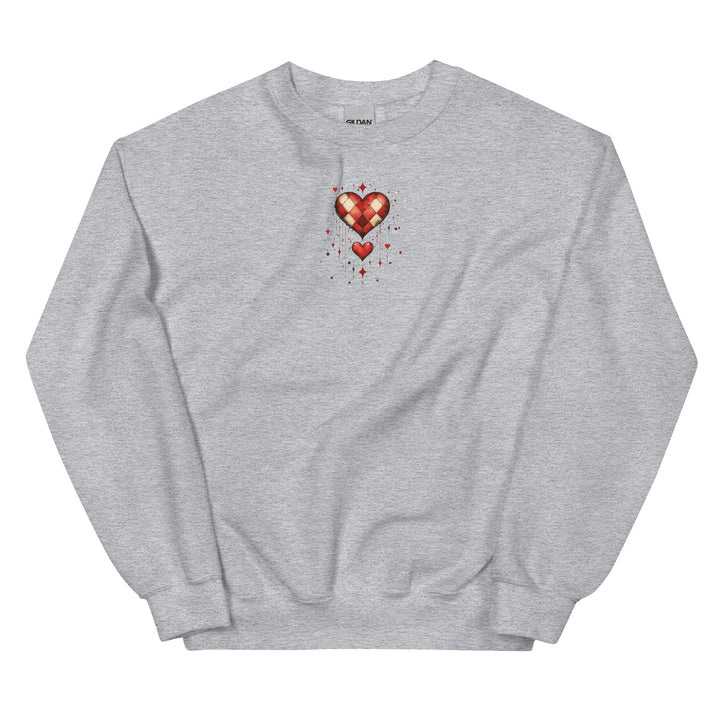 Checkered Heartfelt Unisex Sweatshirt - Polendo Design