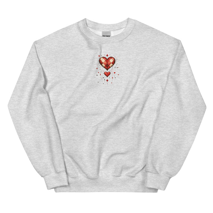 Checkered Heartfelt Unisex Sweatshirt - Polendo Design