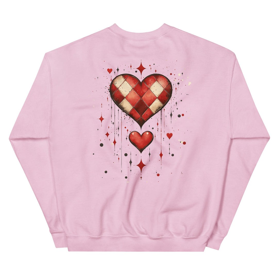 Checkered Heartfelt Unisex Sweatshirt - Polendo Design