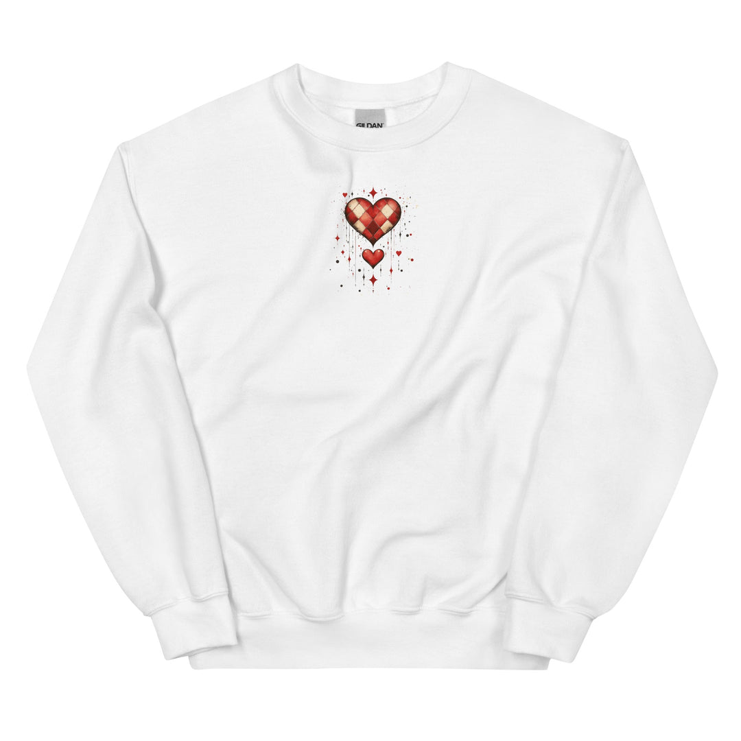 Checkered Heartfelt Unisex Sweatshirt - Polendo Design
