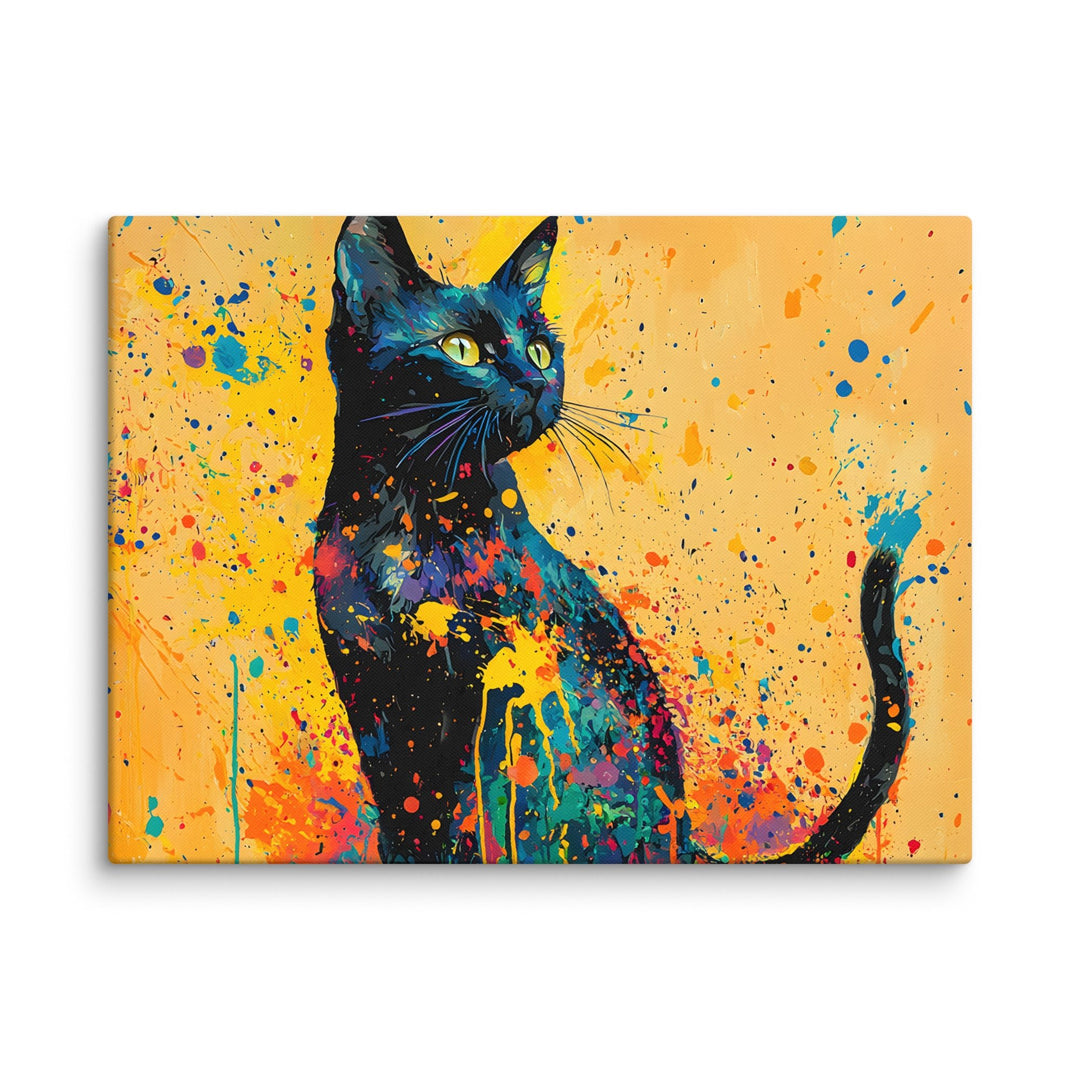 Chromatic Guardian Abstract Wall Art Canvas Print - Polendo Design