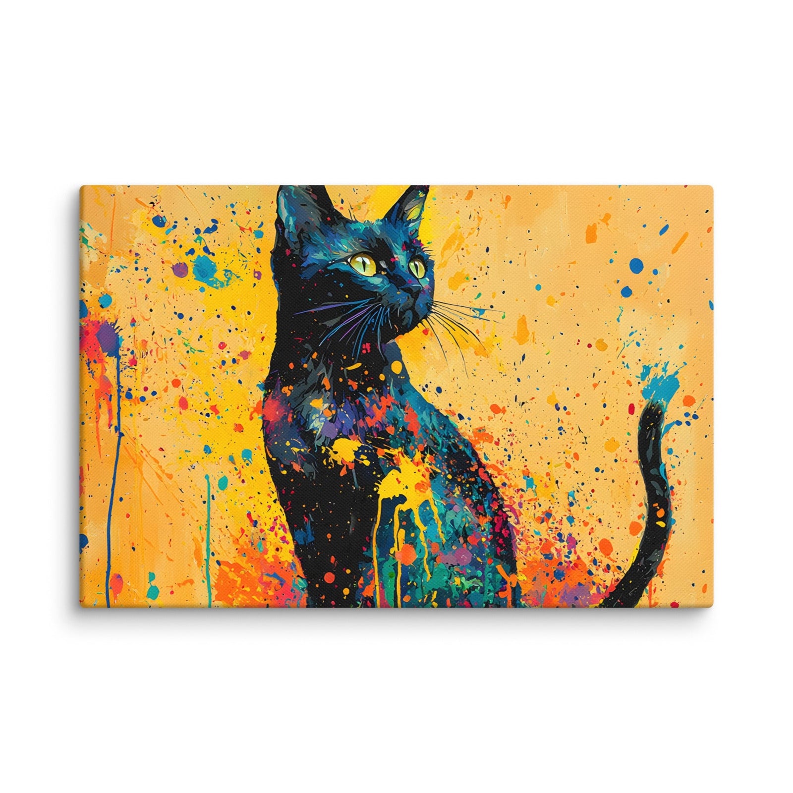 Chromatic Guardian Abstract Wall Art Canvas Print - Polendo Design