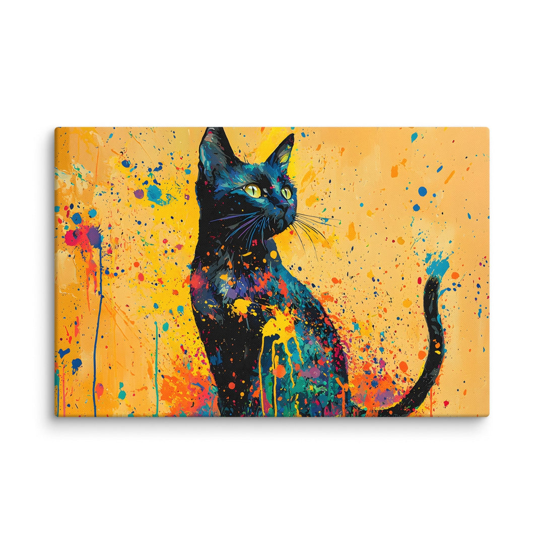 Chromatic Guardian Abstract Wall Art Canvas Print - Polendo Design