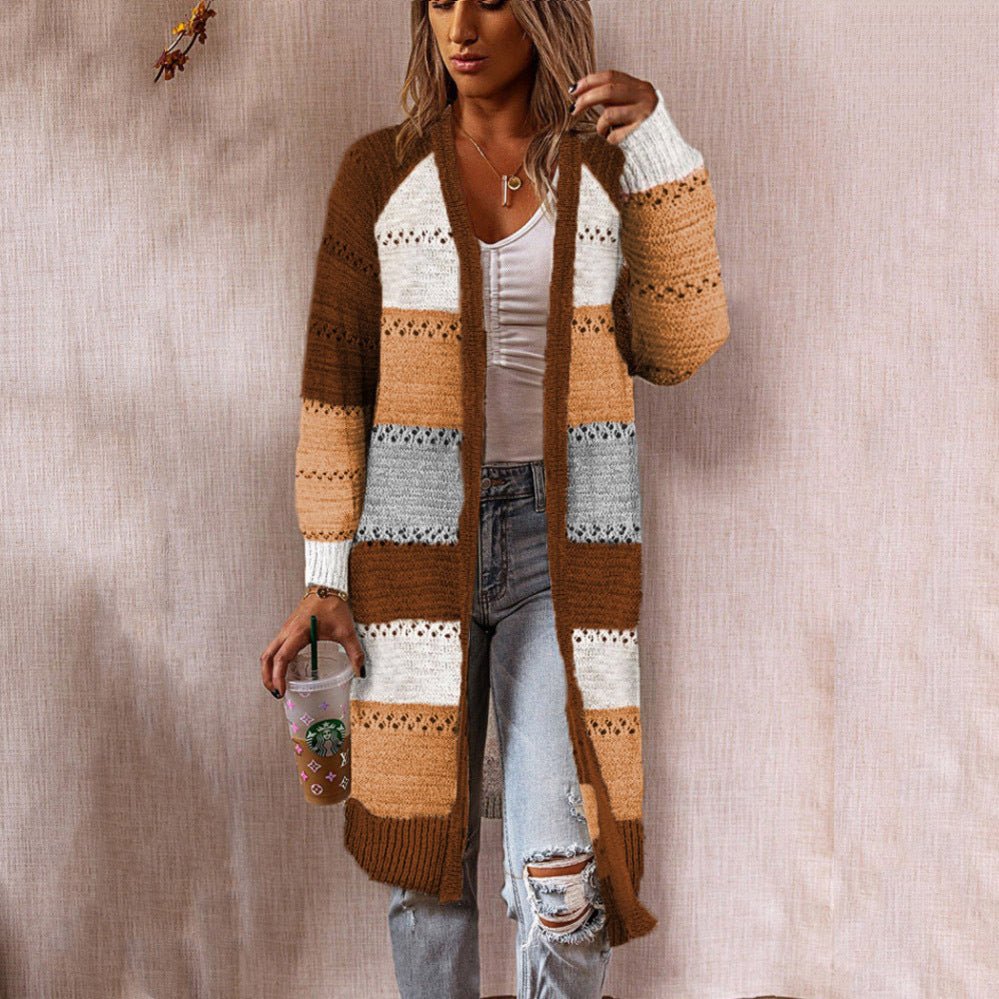 Cozy Women's Knitwear - Long Sweater Cardigan - Polendo Design