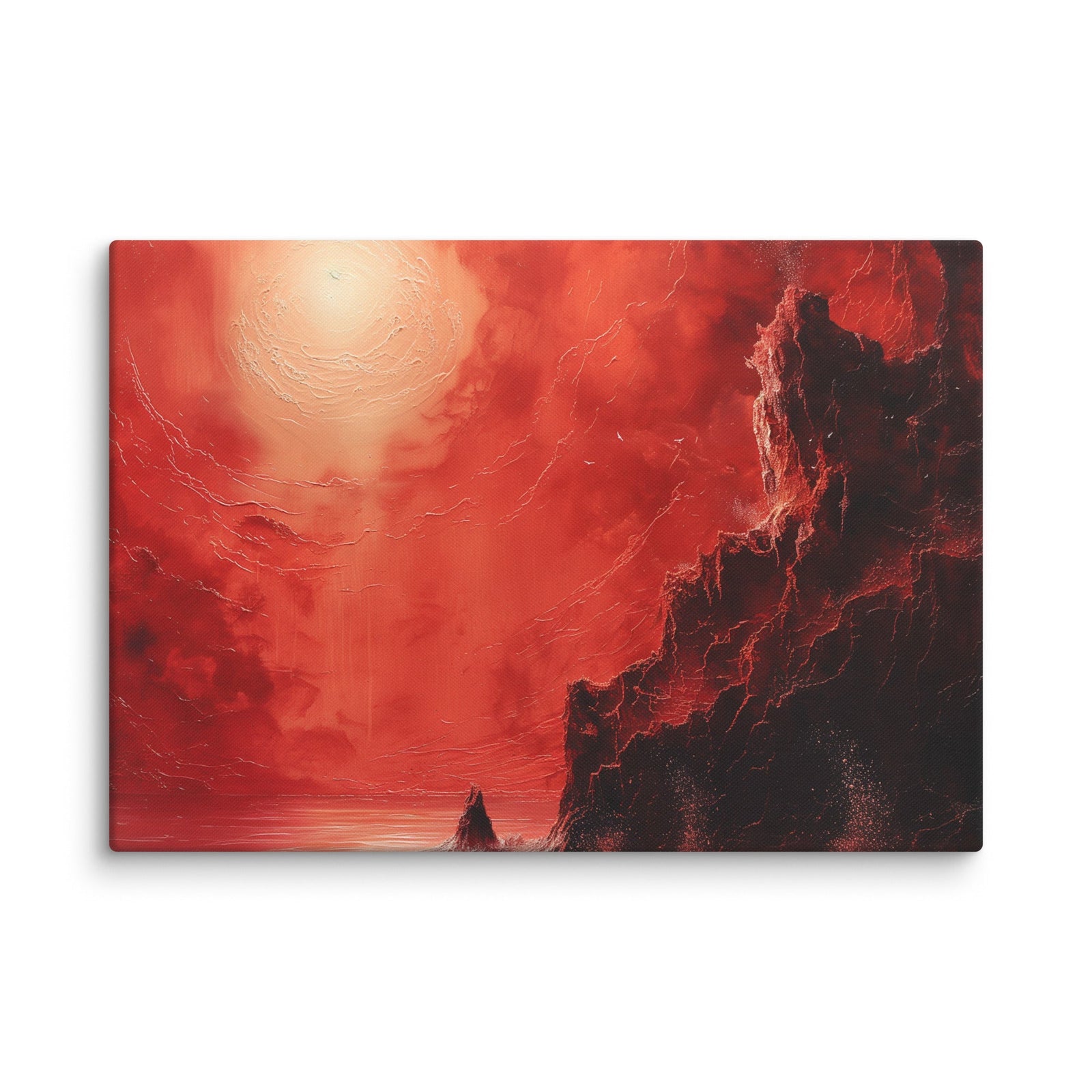 "Crimson Sundown" Canvas - Polendo Design