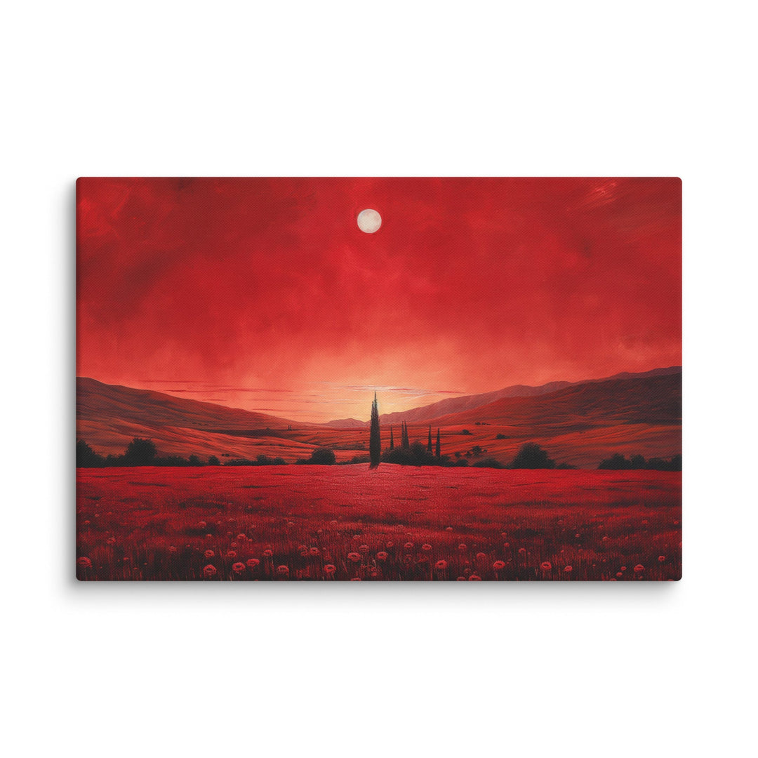 "Crimson Veil" Canvas - Polendo Design