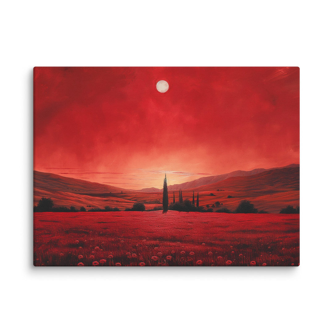 "Crimson Veil" Canvas - Polendo Design