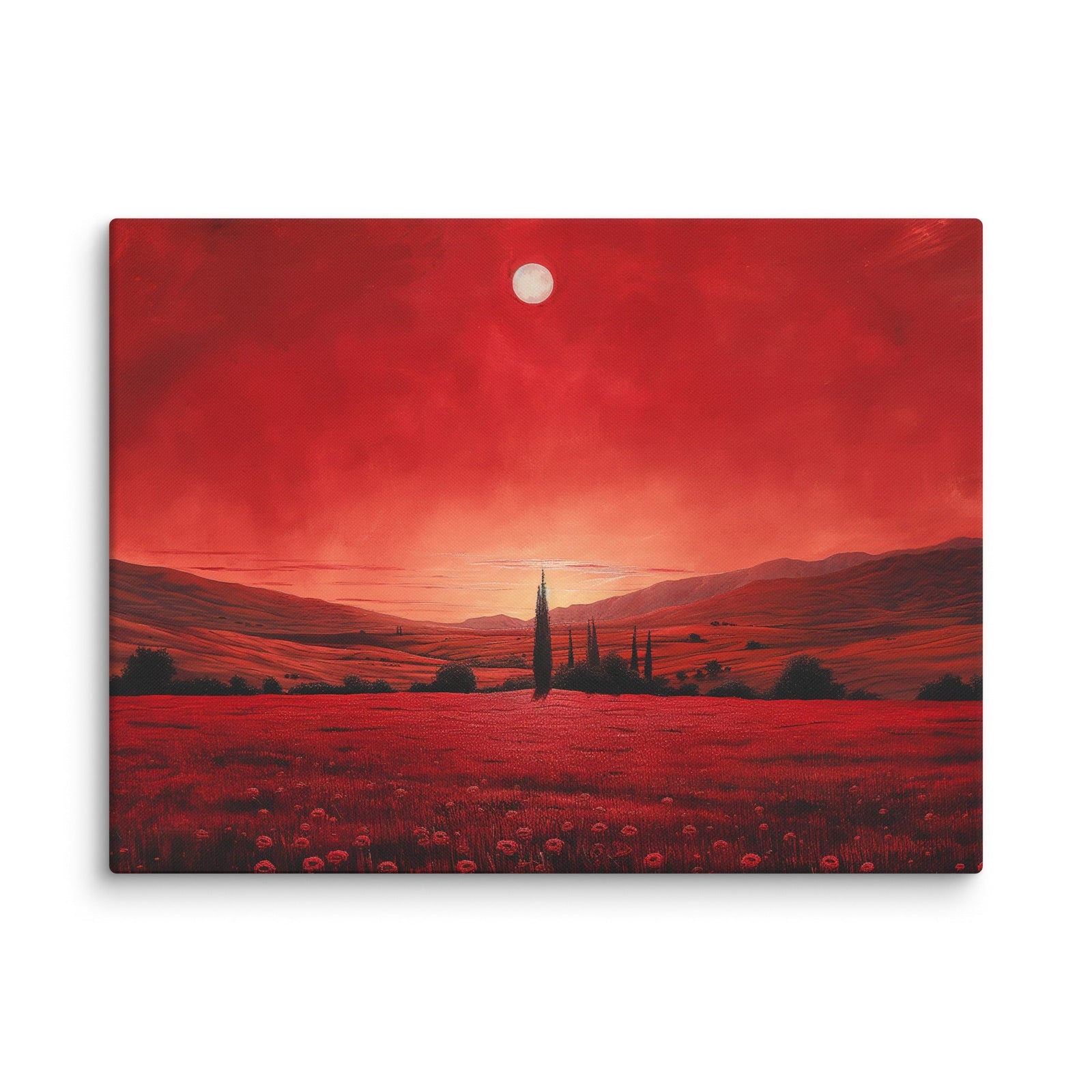 "Crimson Veil" Canvas - Polendo Design