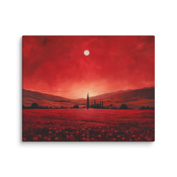 "Crimson Veil" Canvas - Polendo Design