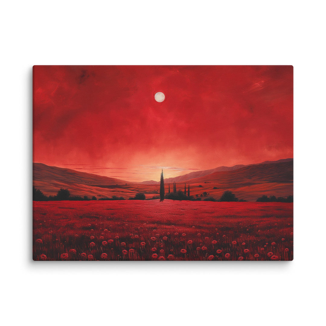 "Crimson Veil" Canvas - Polendo Design