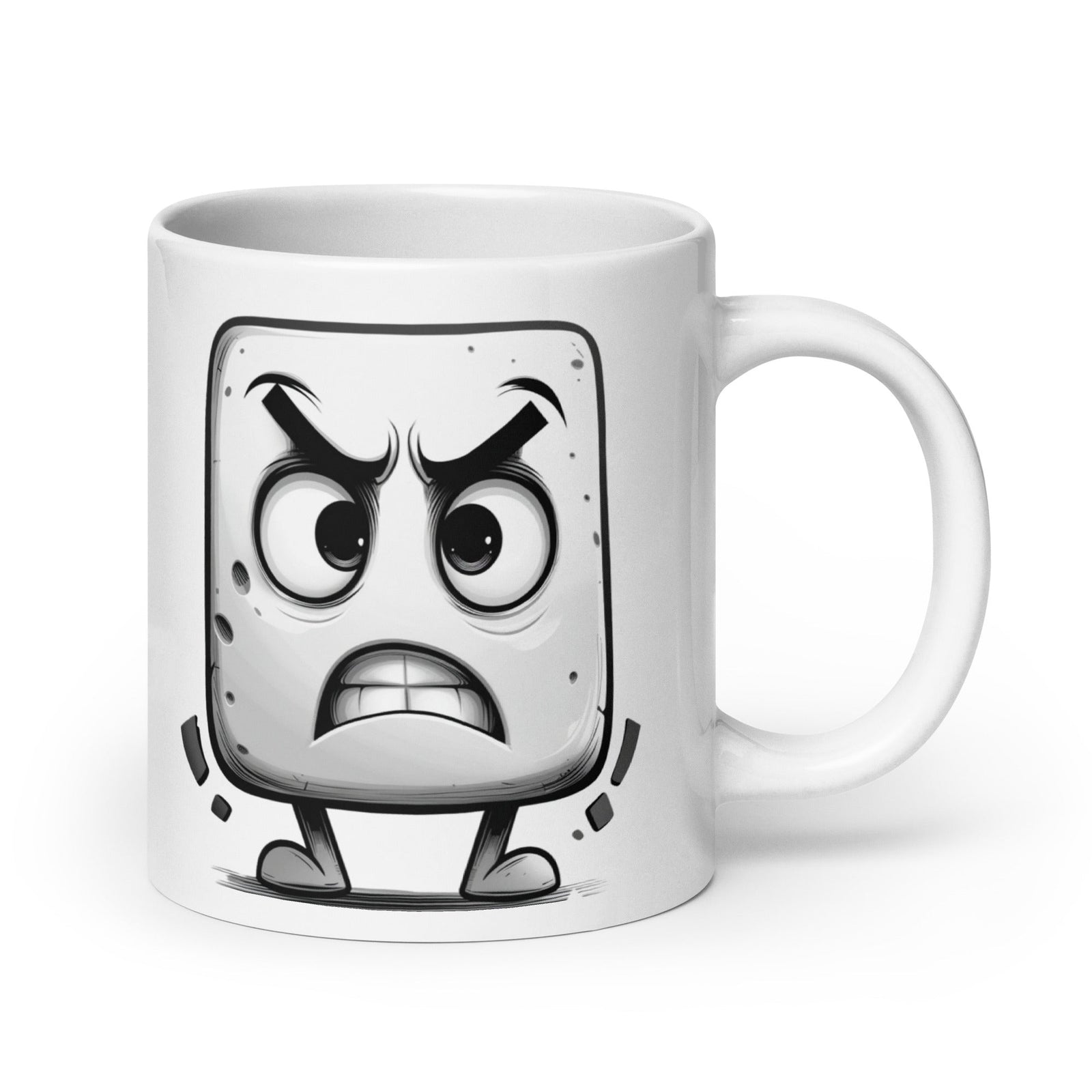 "Don't Test Me Block" White glossy mug - Polendo Design
