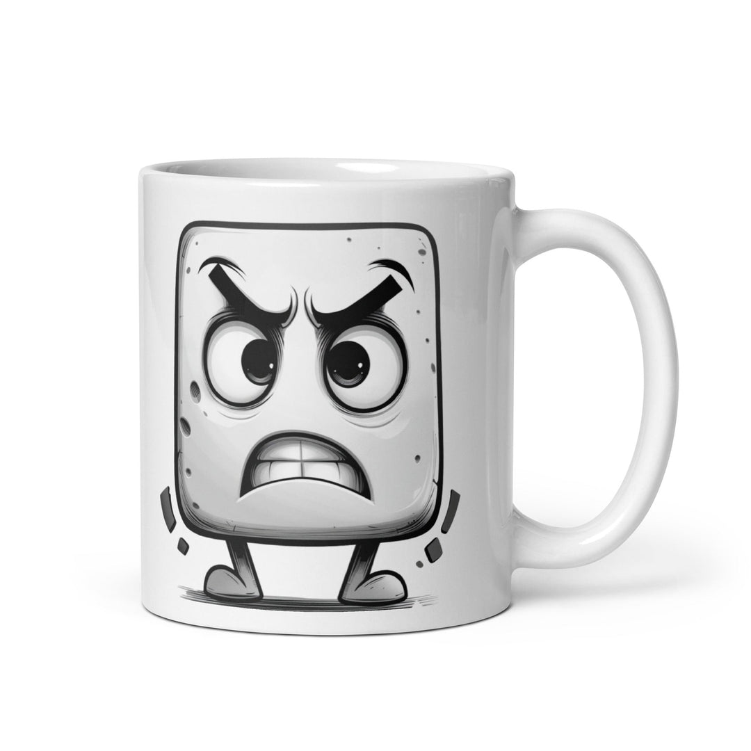 "Don't Test Me Block" White glossy mug - Polendo Design