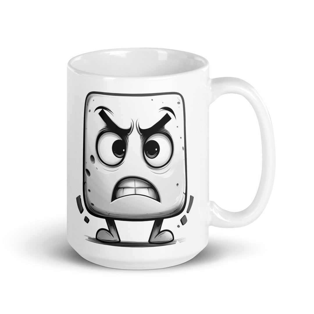 "Don't Test Me Block" White glossy mug - Polendo Design